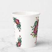 バーグエレガントンディとエメラルドの牡丹結婚の 紙コップ (左)