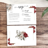 バーグエレガントンディとシルバーのフローラ結婚ズ 出欠カード