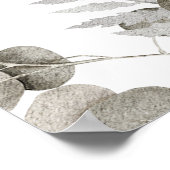 バーグエレガントンディとベージュ結婚の歓迎サイン ポスター (角)