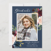 バーグエレガントンディと海軍の卒業写真の卒業 案内状 (正面)