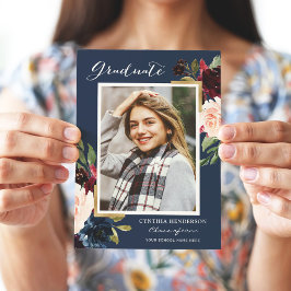 バーグエレガントンディと海軍の卒業写真の卒業 案内状