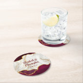 バーグエレガントンディと金ゴールドア結婚ガテ ラウンドペーパーコースター (インサイチュ)