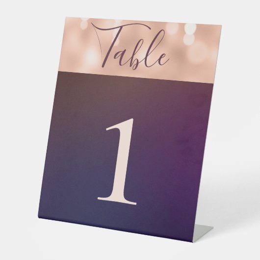 バーグエレガントンディバラ金ゴールドきらめくのテー結婚ブル 台座サイン (正面)