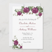 バーグエレガントンディフローラバラ結婚ズ 招待状 (正面)