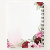 バーグエレガントンディフローラブライダルシャワー結婚ズ ノートブック (裏面)