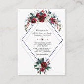 バーグエレガントンディフローラ海軍結婚の詳細 エンクロージャーカード (正面)