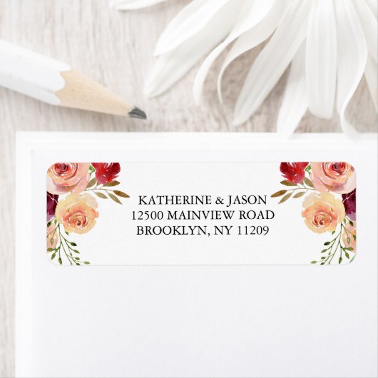 バーグエレガントンディフローラ結婚差出人住所 ラベル (インサイチュ)