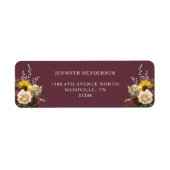 バーグエレガントンディフローラ結婚差出人住所 ラベル (正面)