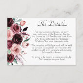 バーグエレガントンディフローラ結婚詳細 エンクロージャーカード (正面)