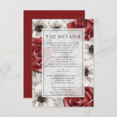 バーグエレガントンディフローラ結婚詳細 エンクロージャーカード (正面/裏面)