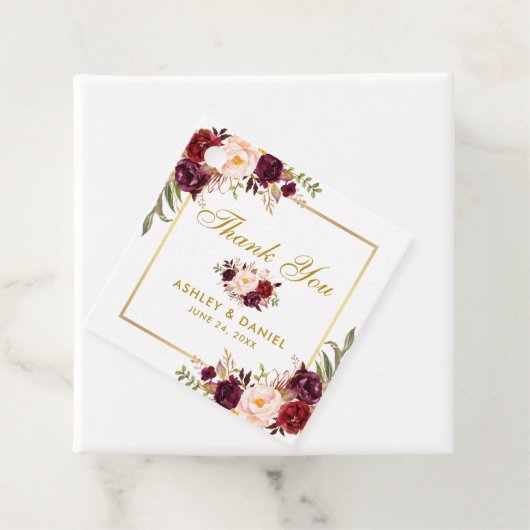 バーグエレガントンディフローラ結婚金ゴールドありがとう フェイバータグ (インサイチュ)