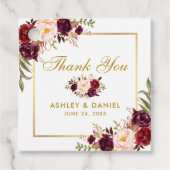 バーグエレガントンディフローラ結婚金ゴールドありがとう フェイバータグ (正面)