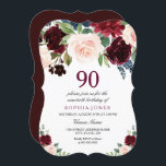 バーグエレガントンディレッドピンクフローラ90誕生日 招待状<br><div class="desc">バーグンディエレガントレッドピンクフローラ90thバースデーパーティーの招待ニッチとネストストアでマッチングコレクションを参照してください私たちはまた、他の招待状やコレクションをたくさん持っている。</div>