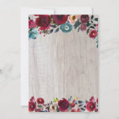 バーグエレガントンディ海軍フローラ80th誕生日パーティー 招待状 (裏面)