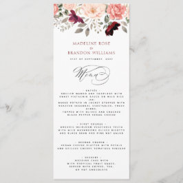 バーグエレガントンディ赤面フローラ結婚ズ メニュー