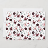 バーグエレガントンディ赤面水彩写真結婚の セーブザデート (裏面)