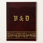 バーグエレガントンディ金ゴールドフローラ結婚ズ プランナー手帳 (裏面)