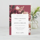 バーグエレガントンディ金ゴールドフローラ結婚ズ 招待状 (スタンド正面)