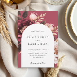 バーグエレガントンディ金ゴールド結婚アーチ 招待状