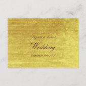 バーグエレガントンディ金ゴールド結婚詳細 エンクロージャーカード (裏面)