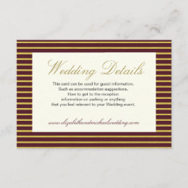 バーグエレガントンディ金ゴールド結婚詳細 エンクロージャーカード