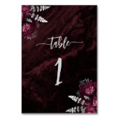 バーグエレガントンディ銀フローラ結婚ズ テーブルナンバー (裏面)