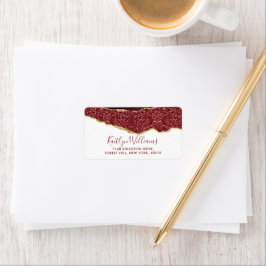 バーグエレガントンディ&金ゴールドアゲート結婚ト ラベル