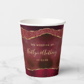 バーグエレガントンディ&金ゴールドアゲート結婚ト 紙コップ (裏面)