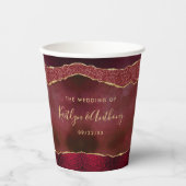 バーグエレガントンディ&金ゴールドアゲート結婚ト 紙コップ (正面)