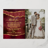 バーグエレガントンディ&金ゴールドア結婚ガテさん 箔招待状 (正面)