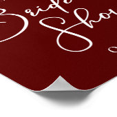 バーグエレガントントブライダルシャワーパーソナライズされた歓迎 ポスター (角)