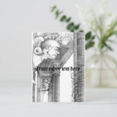 バーグシャイドゥンゲン城の彫刻ペ ンシルアート シーズンポストカード (スタンド正面)