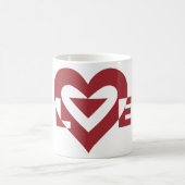 バーグデークールラブグラフィック コーヒーマグカップ (中央)