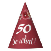 バーグニおもしろいーバラフローラ50誕生日 パーティーハット (正面)