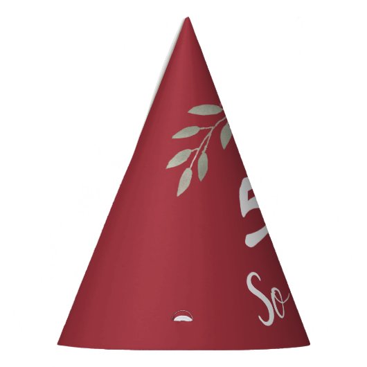 バーグニおもしろいーバラフローラ50誕生日 パーティーハット (左)