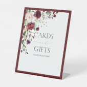 バーグニエレガントディフローラ水彩ブライダルシャワー 台座サイン (正面)