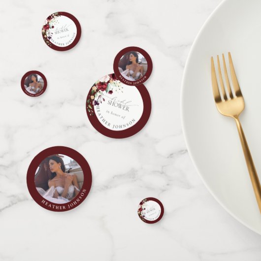 バーグニエレガントディフローラ水彩ブライダルシャワーC コンフェッティ (グループ)