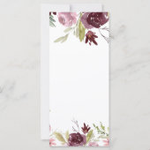 バーグニエレガントディフローラ水彩結婚式 プログラム (裏面)