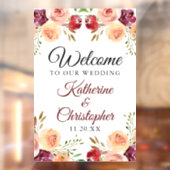 バーグニエレガントーフローラへようこそ結婚我々 ウィンドウサイン (シート2)