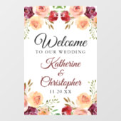 バーグニエレガントーフローラへようこそ結婚我々 ウィンドウサイン (シート)