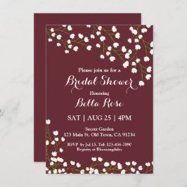 バーグニエレガントーフローラブライダルシャワー招待状 招待状