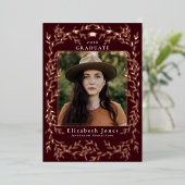 バーグニエレガントーリース卒業写真 箔招待状 (立ち正面)