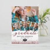 バーグニエレガントー卒業式4写真招待状 招待状 (スタンド正面)