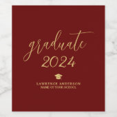 バーグニエレガントー卒業2024卒業パーティー ワインラベル (シングルラベル)