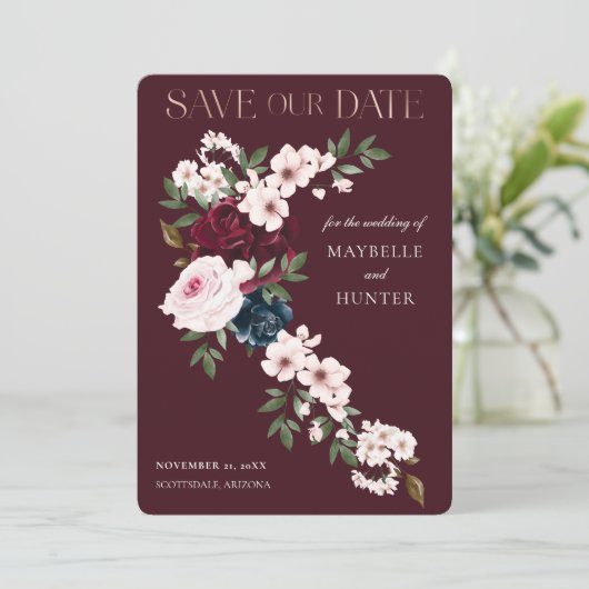 バーグニエレガントー海軍の水色フローラ滝 セーブザデート (スタンド正面)