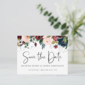 バーグニエレガントー赤面ネイビーフローラ保存日 案内ポストカード (スタンド正面)