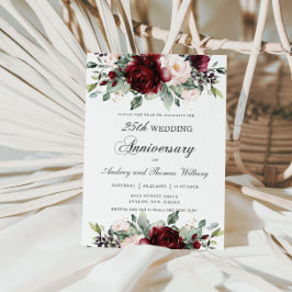 バーグニエレガントー赤面フローラ結婚記念日 招待状