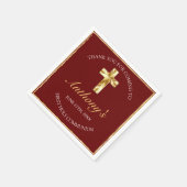 バーグニエレガントー金ゴールド第1聖餐式 スタンダードカクテルナプキン (角)