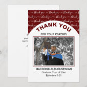 バーグニスタイリッシュー大学院写真サンキューカード サンキューカード (正面/裏面)