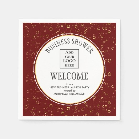 バーグニスタイリッシュー式ビジネスシャワー スタンダードカクテルナプキン (正面)